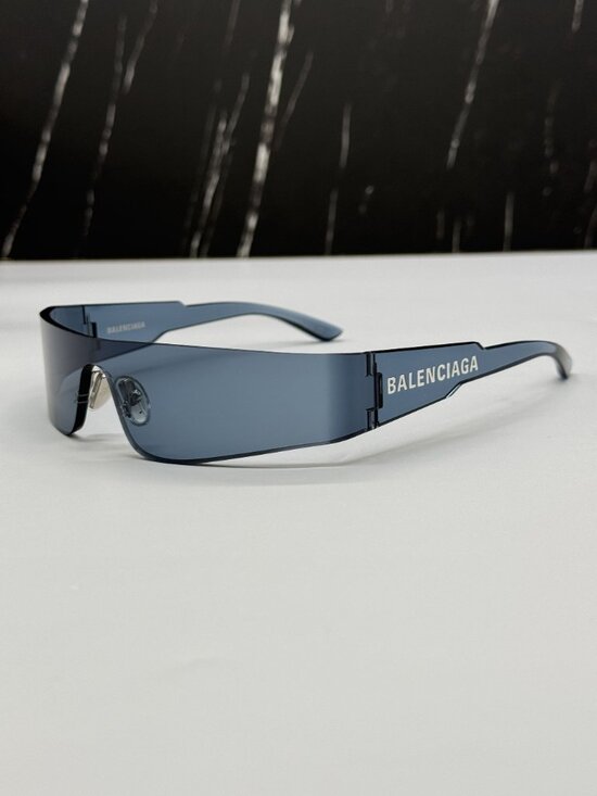 NEW BALENCIAGA BB0041S 014 BLUE SHIELD UNISEX SUNGLASSES BALENCIAGA EYEWEAR main image 6